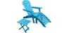 Pack Chaise d'extérieur avec pouf et table d'extérieur et de jardin - Bois - Alana image 9