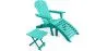 Pack Chaise d'extérieur avec pouf et table d'extérieur et de jardin - Bois - Alana image 9