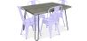 Table de salle à manger design 120cm + 4 chaises de salle à manger - Design industriel - Hairpin Stylix image 9