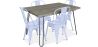 Table de salle à manger design 120cm + 4 chaises de salle à manger - Design industriel - Hairpin Stylix image 9