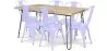 Pack Table à Manger - Design Industriel 150cm + Pack de 6 Chaises à Manger - Design Industriel - Hairpin Stylix image 9