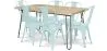 Pack Table à Manger - Design Industriel 150cm + Pack de 6 Chaises à Manger - Design Industriel - Hairpin Stylix image 9