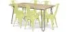 Pack Table à Manger - Design Industriel 150cm + Pack de 6 Chaises à Manger - Design Industriel - Hairpin Stylix image 9