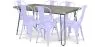 Pack Table à manger - Design industriel 150cm + Pack de 6 chaises à manger - Design industriel - Hairpin Stylix image 9