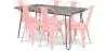 Pack Table à manger - Design industriel 150cm + Pack de 6 chaises à manger - Design industriel - Hairpin Stylix image 9