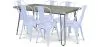 Pack Table à manger - Design industriel 150cm + Pack de 6 chaises à manger - Design industriel - Hairpin Stylix image 9