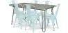 Pack Table à manger - Design industriel 150cm + Pack de 6 chaises à manger - Design industriel - Hairpin Stylix image 9