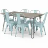 Pack Table à manger - Design industriel 150cm + Pack de 6 chaises à manger - Design industriel - Hairpin Stylix image 9