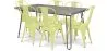 Pack Table à manger - Design industriel 150cm + Pack de 6 chaises à manger - Design industriel - Hairpin Stylix image 9