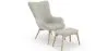 Fauteuil avec Repose-Pieds - Revêtement en Lin - Huda image 9