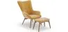 Fauteuil avec repose-pieds - Revêtu de velours - Style scandinave - Huda image 9