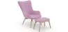 Fauteuil avec Repose-Pieds - Revêtement en Lin - Huda image 9
