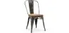 Chaise de salle à manger - Design industriel - Acier et bois - Nouvelle édition - Stylix image 9