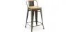 Tabouret de bar avec dossier - Design industriel - Bois et acier - 60cm - Nouvelle édition - Stylix image 9