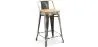 Tabouret de bar avec dossier - Design industriel - Bois et acier - 60cm - Nouvelle édition - Stylix image 9