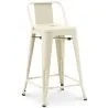 Tabouret de bar avec dossier - Design industriel - 60cm - Nouvelle édition - Stylix image 9