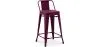 Tabouret de bar avec dossier - Design industriel - 60cm - Nouvelle édition - Stylix image 9