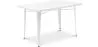 Table à manger rectangulaire - Design industriel - Métal blanc - Ashi image 9