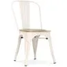 Chaise de salle à manger - Design industriel - Acier et bois - Nouvelle édition - Stylix image 9