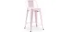 Tabouret de bar avec dossier - Design industriel - 60cm - Nouvelle édition - Stylix image 9