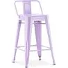 Tabouret de bar avec dossier - Design industriel - 60cm - Nouvelle édition - Stylix image 9