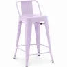 Tabouret de bar avec dossier - Design industriel - 60cm - Nouvelle édition - Stylix image 9