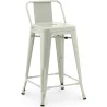 Tabouret de bar avec dossier - Design industriel - 60cm - Nouvelle édition - Stylix image 9