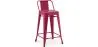 Tabouret de bar avec dossier - Design industriel - 60cm - Nouvelle édition - Stylix image 9