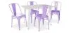 Pack Table à manger et 4 Chaises à manger Design industriel - Nouvelle édition- Bistrot Stylix image 9