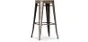 Tabouret de bar - Design industriel - Bois et acier - 76 cm - New Edition- Stylix image 9
