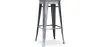 Tabouret de bar - Design industriel - Bois et acier - 76 cm - New Edition- Stylix image 9