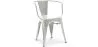 Chaise de salle à manger avec accoudoirs - Design industriel - Acier - Nouvelle édition - Stylix image 9