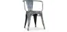 Chaise de salle à manger avec accoudoirs - Design industriel - Acier - Nouvelle édition - Stylix image 9