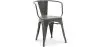 Chaise de salle à manger avec accoudoirs - Design industriel - Acier - Nouvelle édition - Stylix image 9
