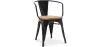 Chaise de salle à manger avec accoudoirs - Design industriel - Bois et acier - Nouvelle édition - Stylix image 9