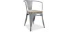 Chaise de salle à manger avec accoudoirs - Design industriel - Bois et acier - Nouvelle édition - Stylix image 9