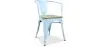 Chaise de salle à manger avec accoudoirs - Design industriel - Bois et acier - Nouvelle édition - Stylix image 9