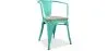Chaise de salle à manger avec accoudoirs - Design industriel - Bois et acier - Nouvelle édition - Stylix image 9