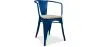Chaise de salle à manger avec accoudoirs - Design industriel - Bois et acier - Nouvelle édition - Stylix image 9