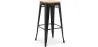 Tabouret de bar - Design industriel - Bois et acier - 76cm - Nouvelle édition - Stylix image 9
