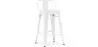 Tabouret de bar avec dossier design industriel - 60cm - Stylix image 9