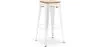 Tabouret de bar - Design industriel - Bois et acier - 76cm - Nouvelle édition - Stylix image 9