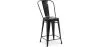 Tabouret de bar avec dossier - Design industriel - 60cm - Nouvelle édition - Stylix image 9