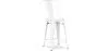 Tabouret de bar avec dossier - Design industriel - 60cm - Nouvelle édition - Stylix image 9