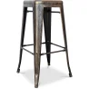 Tabouret de bar – Style industriel – Acier – 76 cm – Stylix image 9