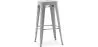 Tabouret de bar – Style industriel – Acier – 76 cm – Stylix image 9