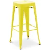 Tabouret de bar – Style industriel – Acier – 76 cm – Stylix image 9