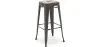 Tabouret de bar – Style industriel – Acier – 76 cm – Stylix image 9