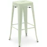 Tabouret de bar – Style industriel – Acier – 76 cm – Stylix image 9