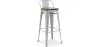 Tabouret de Bar - Design Industriel - Bois et Acier - 76cm - Stylix image 9